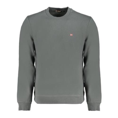 Grøn Sweatshirt med Langærmet og Broderet Logo