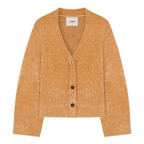 Chenille Cardigan med A-Motif Knap