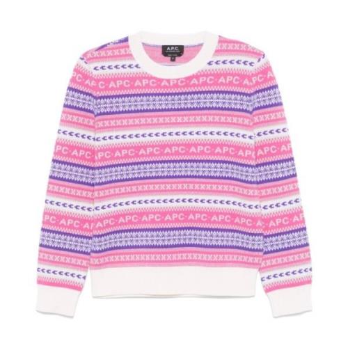 Fair Isle Sweater Pink Multicolor Striber