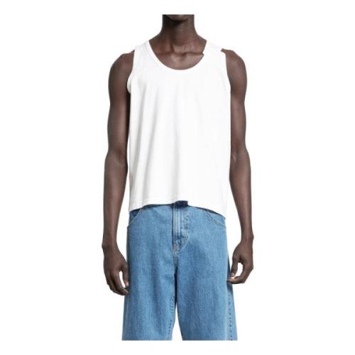 Omarbejdet Tank Top Scoop Neck Ærmeløs