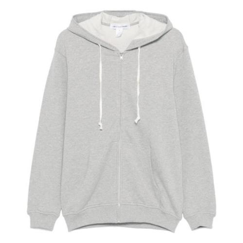 Slogan-Print Hoodie med fransk terry foring