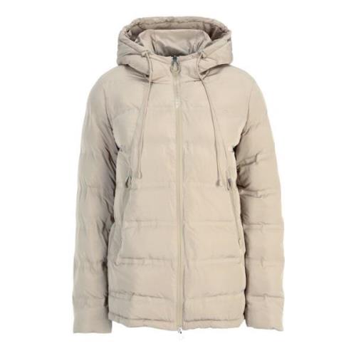 Hætte Puffer Jakke Trendy Stil