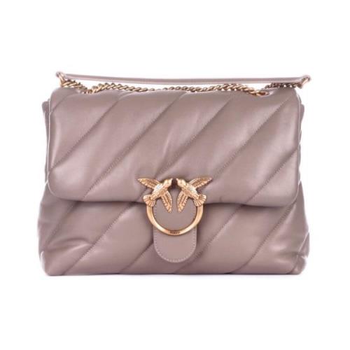 Beige Taske med Frontlogo