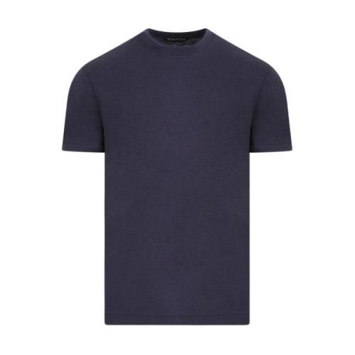 Blå T-shirt Crew Neck Regular Fit