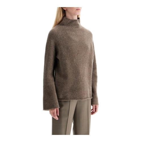 Yak Blend Pullover med Tragt Hals