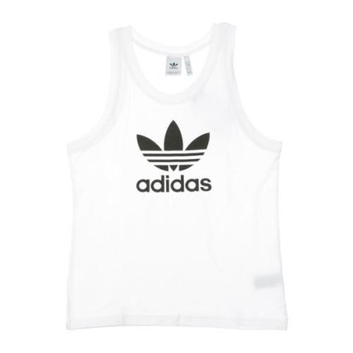 Hvid Tank Top med Trefoil Logo