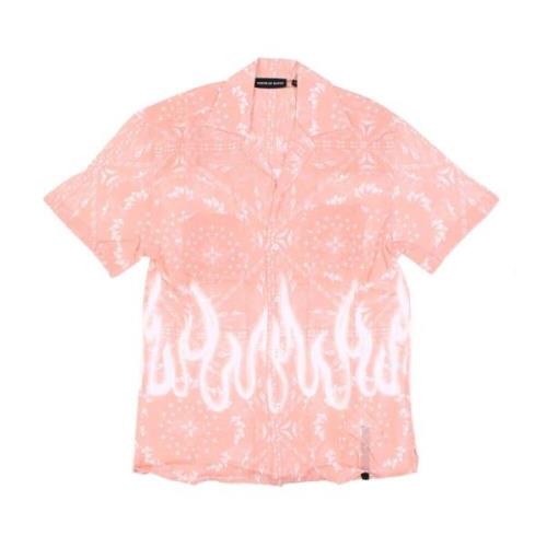 Flames Bandana Print Short Sleeve Shirt