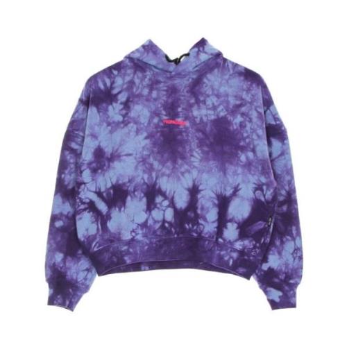 Tie Dye Cropped Hoodie Lilla