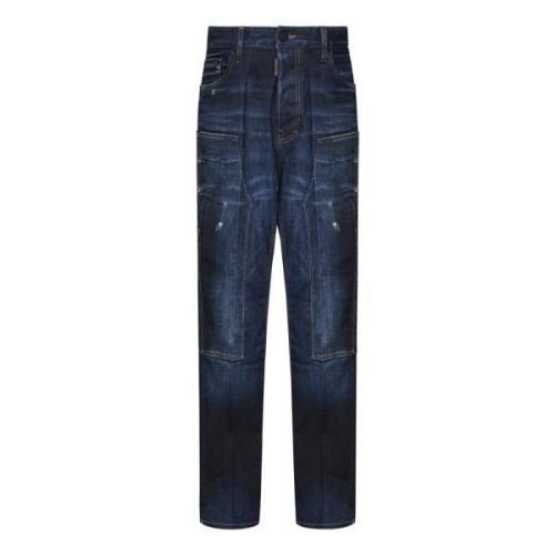 Blå Loose-Fit Jeans Opgrader Kvalitet Stil