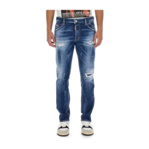 Patentlæder effekt Regular Fit Jeans