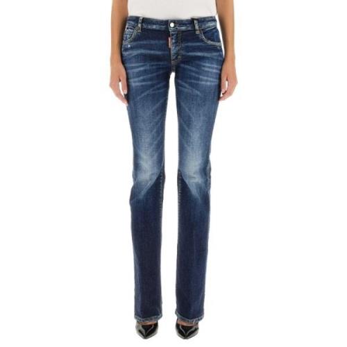 Flare Jeans med knaplukning