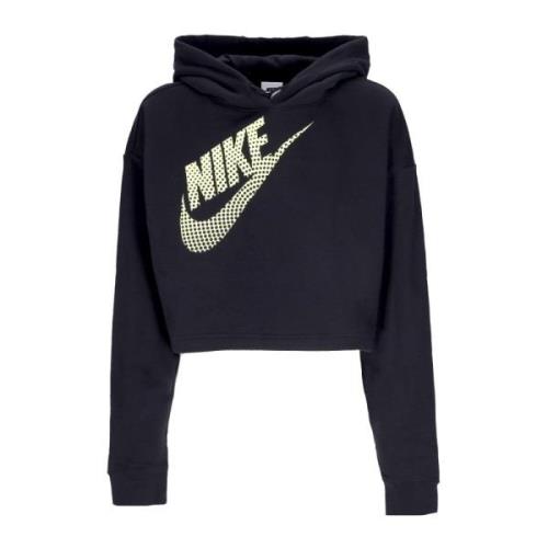 Sort Crop Hoodie Sportstøj Fleece