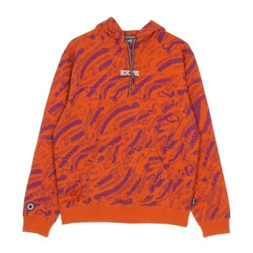 Sci-fi Orange Hoodie Langærmet