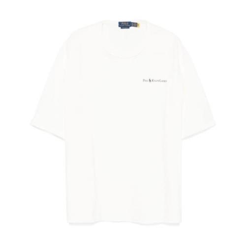 Hvid Logo Print T-shirts og Polos