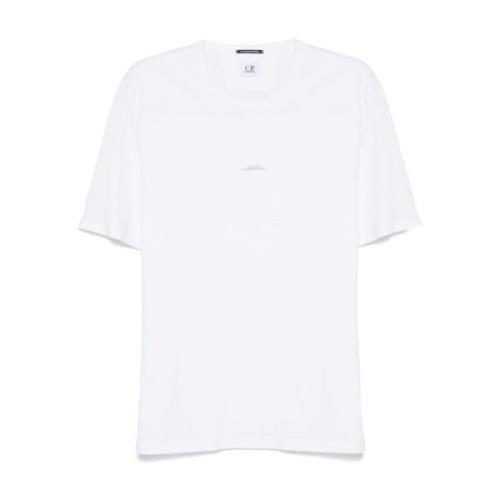 Hvid Jersey Logo Print T-shirt