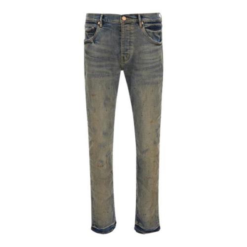 Slim Fit Grå Jeans Med Distressed Effekt