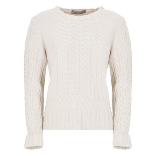 Ivory Uld Silke Crew Neck Sweater