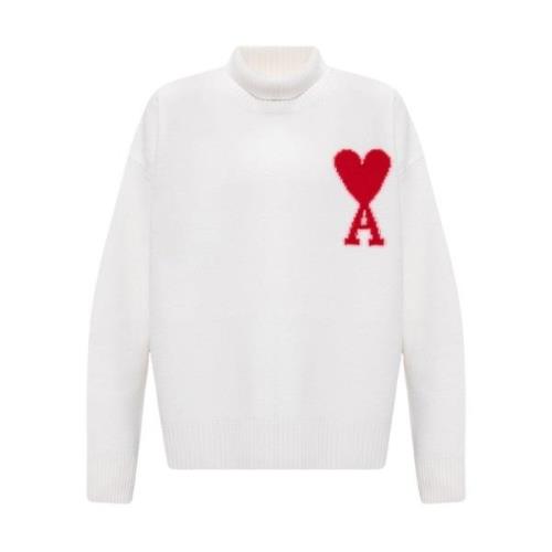 Turtleneck sweater med logo