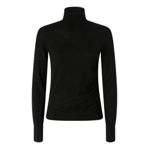 Ribstrikket rullekrave sweater