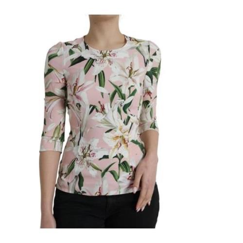 Blomster Lily Print Bluse Top