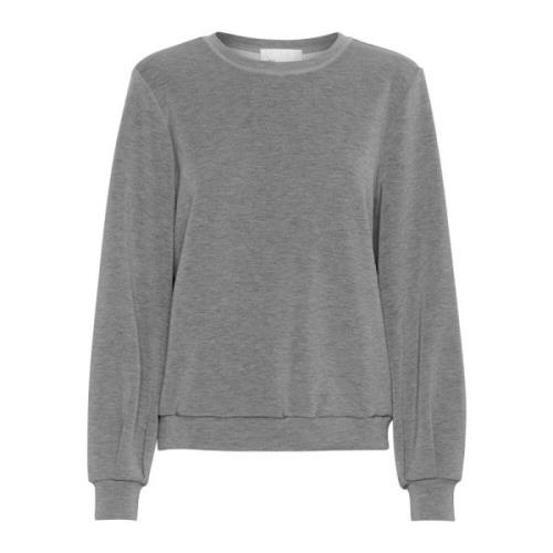 Mørkegrå Melange Sweat Blouse