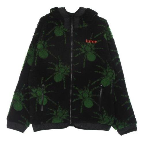 Spider Fur Zip Hoodie Sort