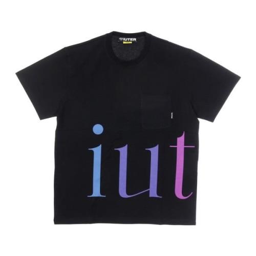 Sort Crewneck Lomme T-shirt