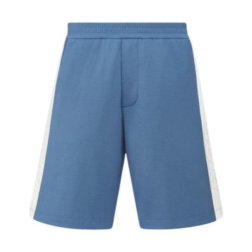 Blå Colorblock Shorts med Italic Stil