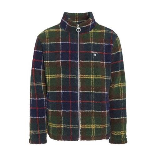 Tartan Fleece Zip Through Sweaters