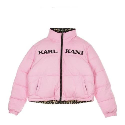 Retro Short Puffer Jakke Pink