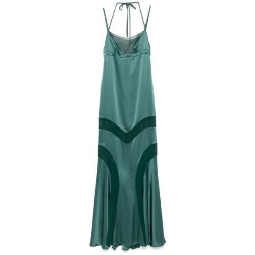 Smaragdgrøn Satin Slip Kjole