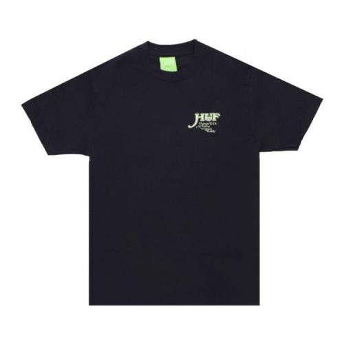 Sort Crew Neck Tee med Green Buddy Print