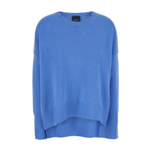 Blå Crewneck Cashmere Sweater