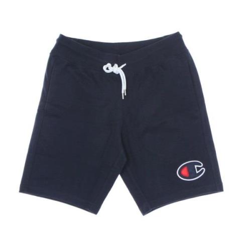 Navy Blue Tracksuit Shorts Børstet Bomuld