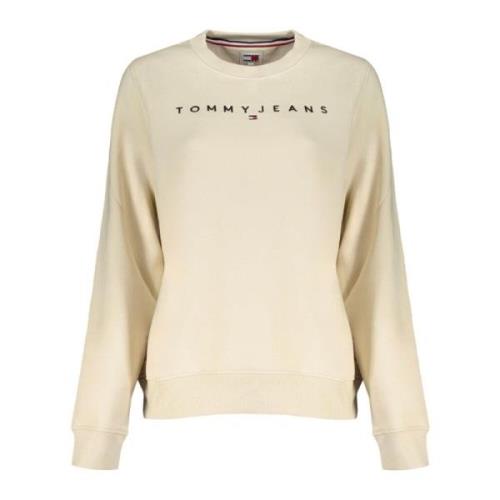 Beige Langærmet Broderet Sweater