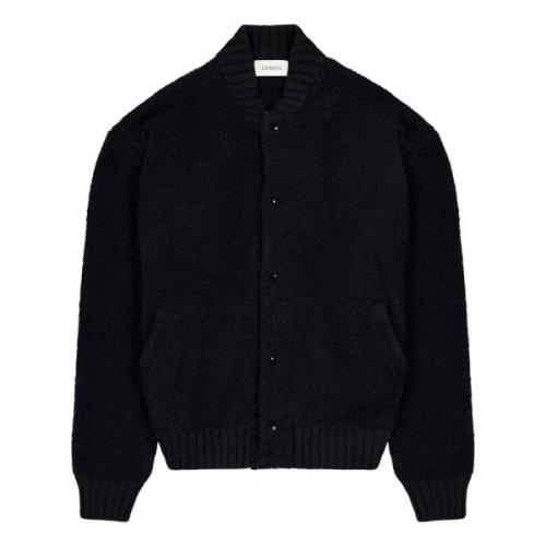 Varsity Bomber Jacket i Bouclé Merino Wool