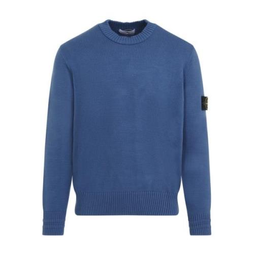 Blå Bomuld Crewneck Sweater AW24