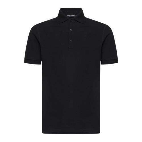 Sort Slim-Fit Polo Skjorte