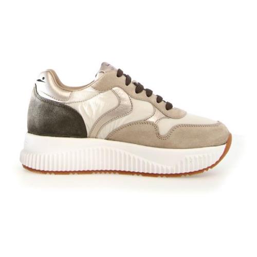 Creme Sneakers med Guld Accenter