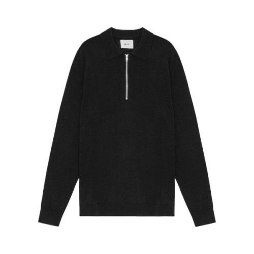 Blød Uld Zip Polo Sweater