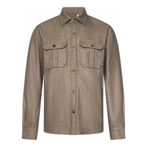 Beige Uldblandet Overshirt AW24