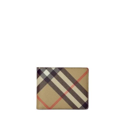 Beige Check Bi-Fold Pung