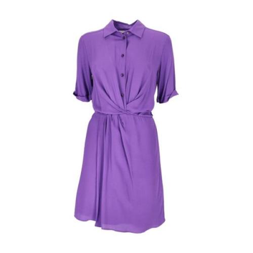 Flowing Crepe Shirt Dress