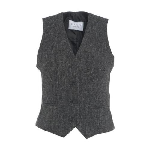 Sort Blazer Vest Elegant Chic Stil