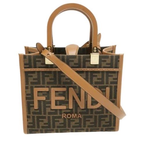 Pre-owned Stof fendi-tasker