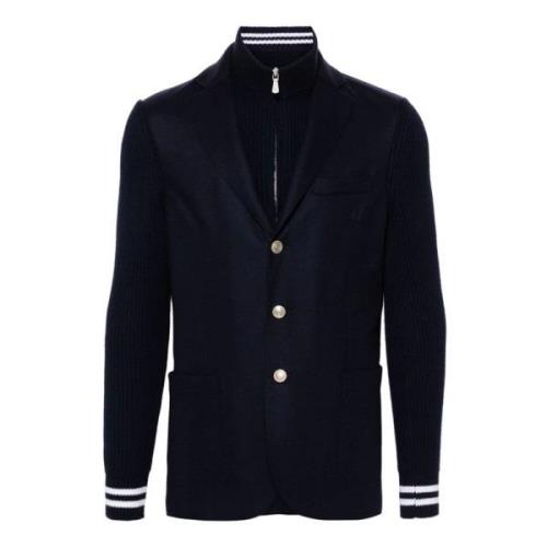 Marineblå Uld Blazer