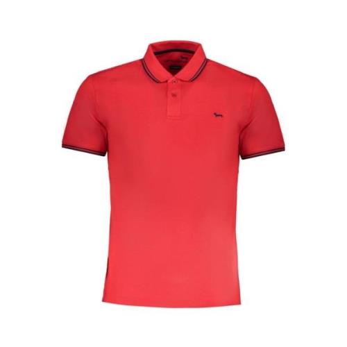 Rød Bomuld Polo Shirt Slim Fit