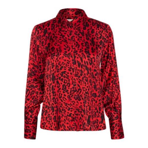 Leopard Print Skjorte med Stilfuldt Design