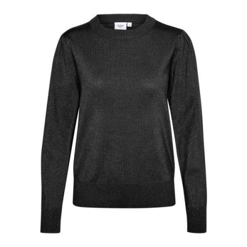 Glitrende Pullover Sweater Sort