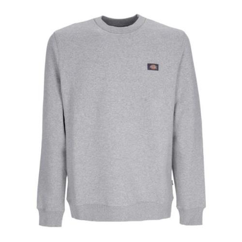 Grå Melange Crewneck Sweatshirt Stilfuld Langærmet